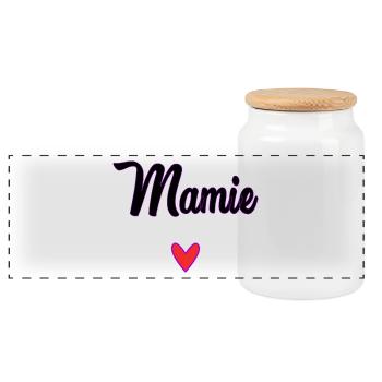OMA. MUTTERTAG. ALLES GUTE ZUM GEBURTSTAG OMA. ICH LIEBE DICH - Panorama Keksdose mit Holzdeckel - Weiß - Vorne