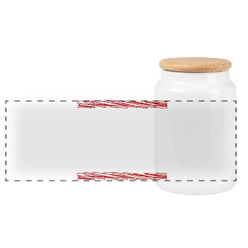 FCK WAR – Anti-War Statement - Panoramic Cookie Jar with Wooden Lid - white - Front