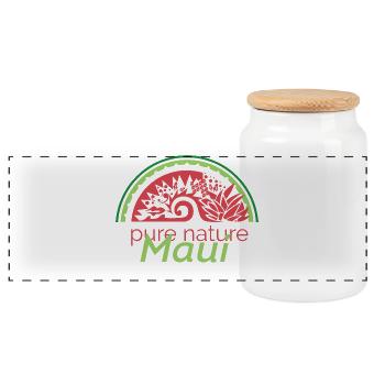 Nature Maui Symbole Melon Fruit Fruits Hawaii - Boîte à biscuits avec couvercle en bois - blanc - Devant
