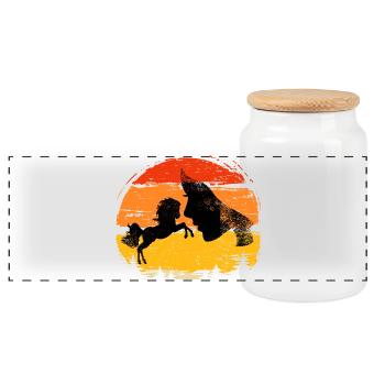 Équitation pour les chuchoteurs de chevaux, équitation pour débutants - Boîte à biscuits avec couvercle en bois - blanc - Devant