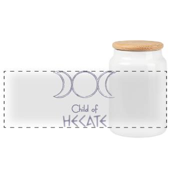 Child of Hecate – Percy Jackson inspired design - Panoramic Cookie Jar with Wooden Lid - white - Front
