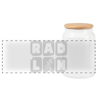 radln - radeln, MTB, Mountainbike - Panorama Keksdose mit Holzdeckel - Weiß - Vorne