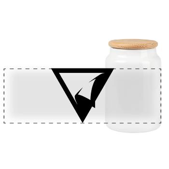 TRIANGLE PATCH - Panorama Keksdose mit Holzdeckel - Weiß - Vorne