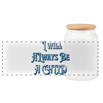 Citations de style gothique - Enfant - Adulte - Boîte à biscuits avec couvercle en bois - blanc - Devant