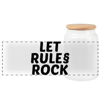 Rules Rock - Panorama Keksdose mit Holzdeckel - Weiß - Vorne