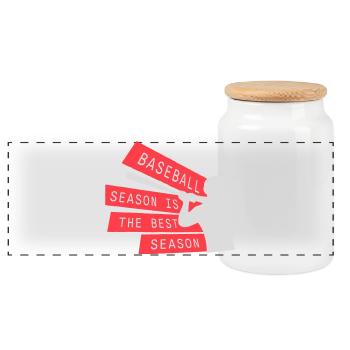 Baseball Season Is The Best Season Fan Game Sports - Panoramic Cookie Jar with Wooden Lid - white - Front