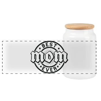 Meilleur insigne de poing jamais décerné - Boîte à biscuits avec couvercle en bois - blanc - Devant