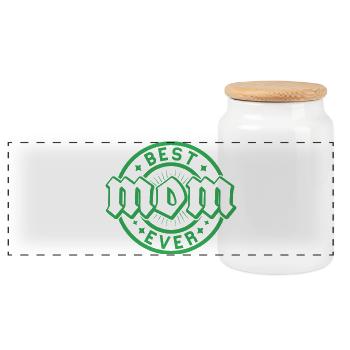 Meilleur emblème éternel avec des cœurs - Boîte à biscuits avec couvercle en bois - blanc - Devant