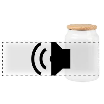 Speakers, Speakers - Panoramic Cookie Jar with Wooden Lid - white - Front