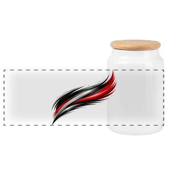 Design sportif du maillot Effet dynamique - Boîte à biscuits avec couvercle en bois - blanc - Devant