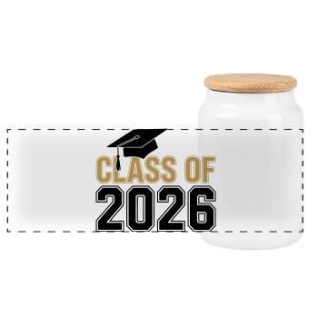 Class of 2026 Graduation T-Shirt – Funny / Proud - Boîte à biscuits avec couvercle en bois - blanc - Devant