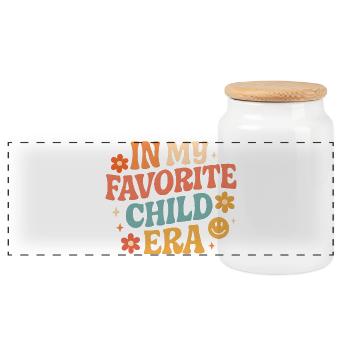 Dans l’humour de My Favorite Child Era Daughter Families - Boîte à biscuits avec couvercle en bois - blanc - Devant