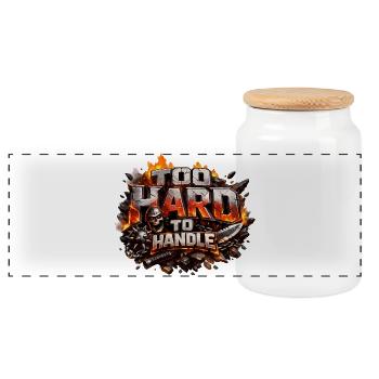 Trop difficile à gérer - Boîte à biscuits avec couvercle en bois - blanc - Devant