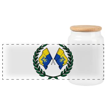 Couronne d’honneur de Zandvoort - Boîte à biscuits avec couvercle en bois - blanc - Devant