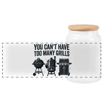 On ne peut pas en griller trop - Boîte à biscuits avec couvercle en bois - blanc - Devant