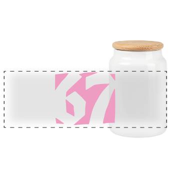 67 Minimal Streetwear Trend Design - Panorama Keksdose mit Holzdeckel - Weiß - Vorne