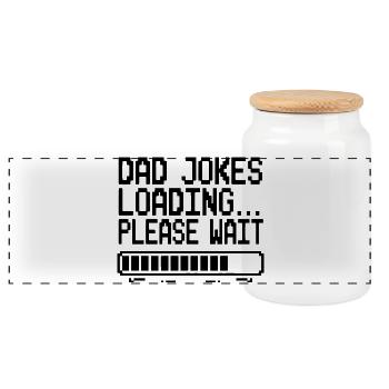 Blagues de papa en charge Humour en pixels - Boîte à biscuits avec couvercle en bois - blanc - Devant