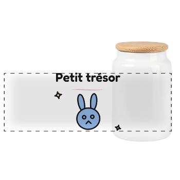 BEBE.PARENT. PARENTS. MAMAN. PAPA. FUTURE MAMAN - Boîte à biscuits avec couvercle en bois - blanc - Devant