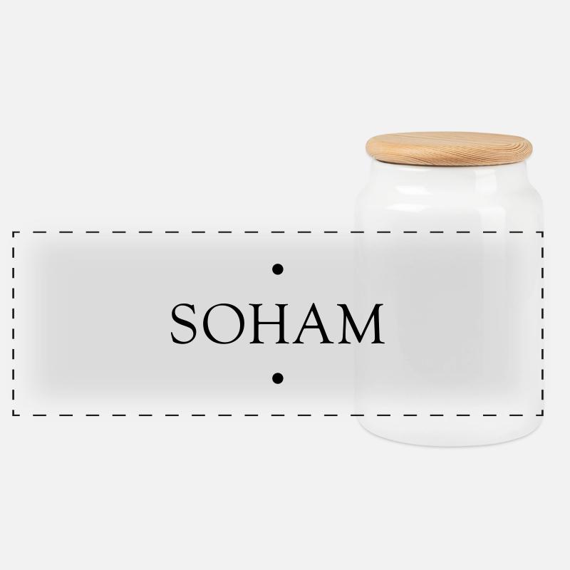 SOHAM - Panorama Keksdose mit Holzdeckel - Weiß