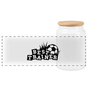 Best Trainer - Panorama Keksdose mit Holzdeckel - Weiß - Vorne