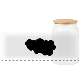 cloud - Panorama Keksdose mit Holzdeckel - Weiß - Vorne