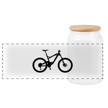 MTB - Mountainbike (dh) - Panorama Keksdose mit Holzdeckel - Weiß - Vorne
