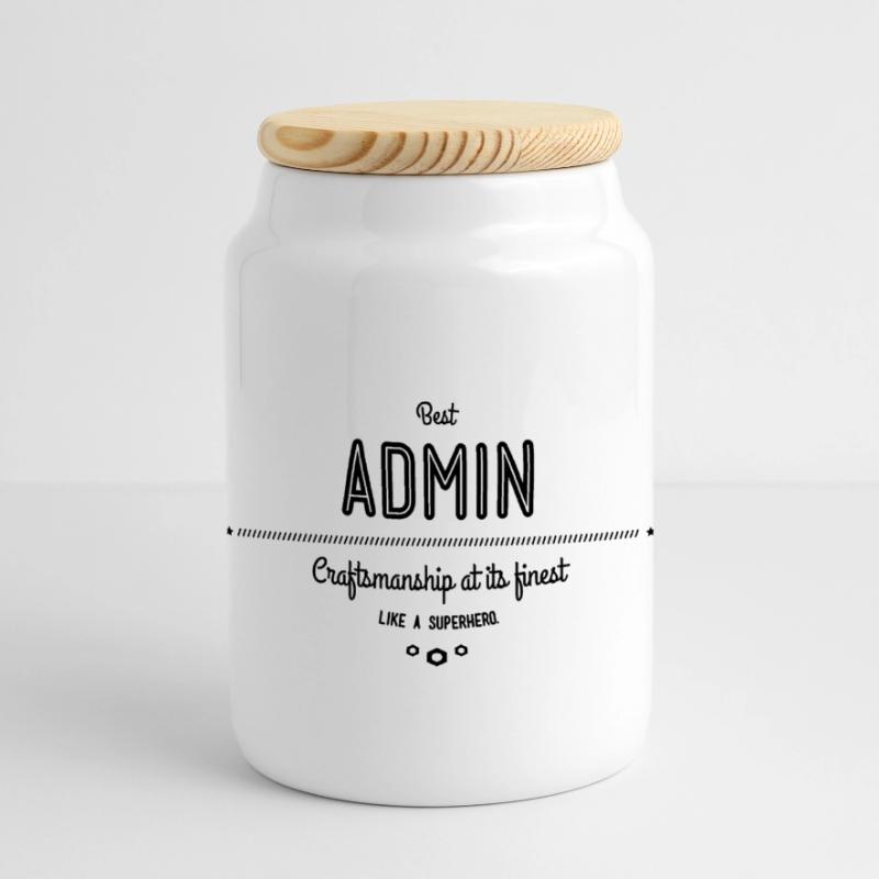 Best Admin - craftsmanship at its finest Panoramic Cookie Jar with Wooden Lid