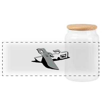 knivesgrey - Panorama Keksdose mit Holzdeckel - Weiß - Vorne