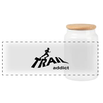trail_addict - Panorama Keksdose mit Holzdeckel - Weiß - Vorne