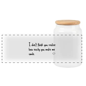 love quotes de - Panorama Keksdose mit Holzdeckel - Weiß - Vorne