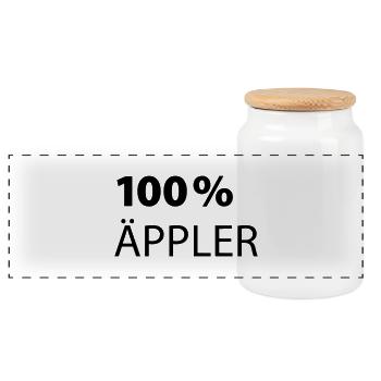 100% Aeppler | Apfelwein - Frankfurter Kultgetränk - Panorama Keksdose mit Holzdeckel - Weiß - Vorne