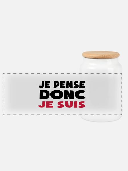 je pense donc je suis charlie - Kagedåse med trælåg - hvid