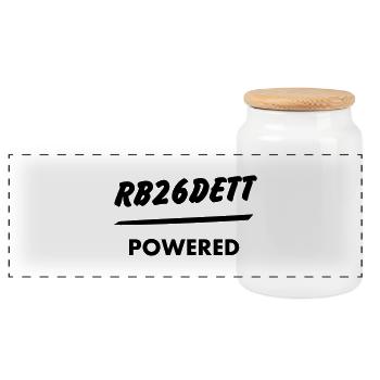 JDM Engine powered RB26DETT | T-shirts JDM - Panoramic Cookie Jar with Wooden Lid - white - Front