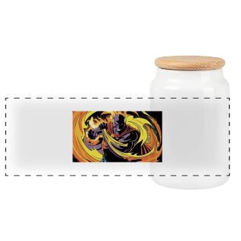 nVx Hades 1 - Panorama Keksdose mit Holzdeckel - Weiß - Vorne