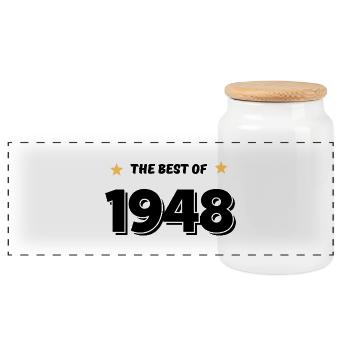 Best of 1948 - Boîte à biscuits avec couvercle en bois - blanc - Devant