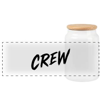Lettrage de l’équipage - Boîte à biscuits avec couvercle en bois - blanc - Devant