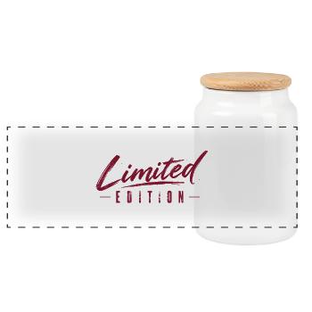 Limited Edition - Einzelstücke - limitiert - Panorama Keksdose mit Holzdeckel - Weiß - Vorne