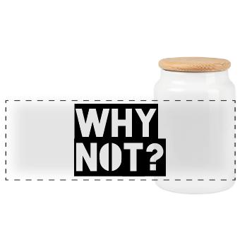 Why Not - Panorama Keksdose mit Holzdeckel - Weiß - Vorne