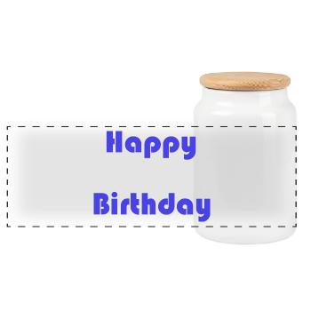 ALLES GUTE ZUM GEBURTSTAG. ALLES GUTE ZUM GEBURTSTAG. JAHRESTAG. - Panorama Keksdose mit Holzdeckel - Weiß - Vorne