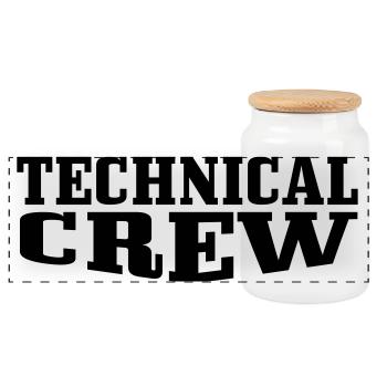 Technical Crew 2 - Panorama Keksdose mit Holzdeckel - Weiß - Vorne