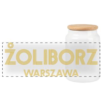 ZOLIBORZ Warszawa Warsaw Warschau - Panorama Keksdose mit Holzdeckel - Weiß - Vorne