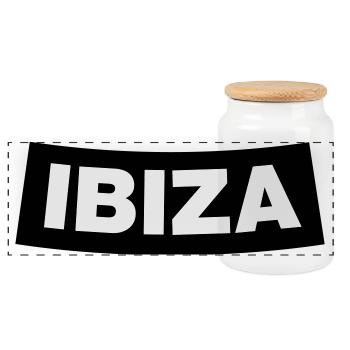IBIZA Chapter Element (JGA MC-Rocker-Design) - Panorama Keksdose mit Holzdeckel - Weiß - Vorne