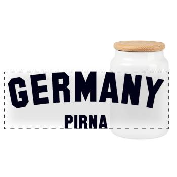 PIRNA Germany - Panorama Keksdose mit Holzdeckel - Weiß - Vorne