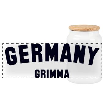 GRIMMA Germany - Panorama Keksdose mit Holzdeckel - Weiß - Vorne
