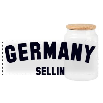SELLIN Allemagne - Boîte à biscuits avec couvercle en bois - blanc - Devant