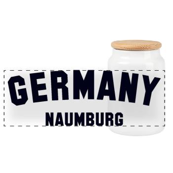NAUMBURG - Boîte à biscuits avec couvercle en bois - blanc - Devant