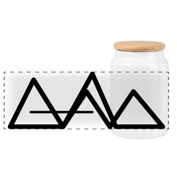 Chaos in the head, style in the wardrobe - Panoramic Cookie Jar with Wooden Lid - white - Front