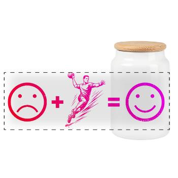 Déclaration pour tout le handball masculin - Boîte à biscuits avec couvercle en bois - blanc - Devant