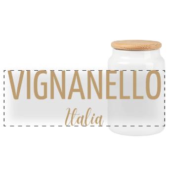 Vignanello Italia - Boîte à biscuits avec couvercle en bois - blanc - Devant
