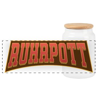 Ruhrpott - Boîte à biscuits avec couvercle en bois - blanc - Devant
